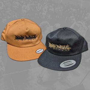 Beyond Repair Embroidered Hats in black and brown